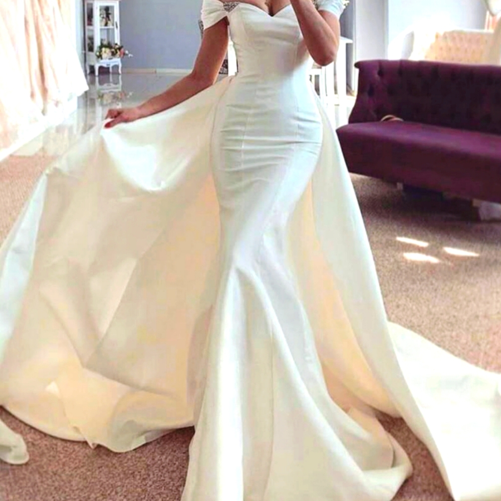 Cream satin wedding TRAIN ONLY